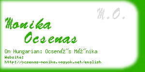 monika ocsenas business card